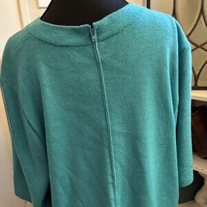 St John Kama Short Sleeve Top in Turquoise